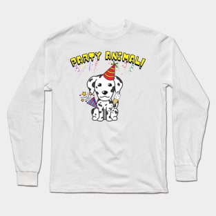 Party Animal Dalmatian Long Sleeve T-Shirt